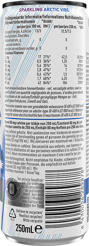 CELSIUS® ARCTIC VIBE™ – Product's Back Label